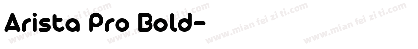 Arista Pro Bold字体转换